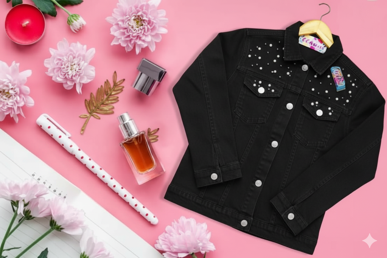 embellished denim jacket