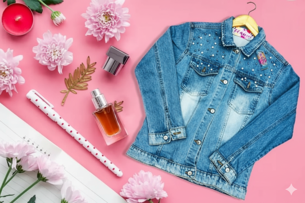embellished denim jacket